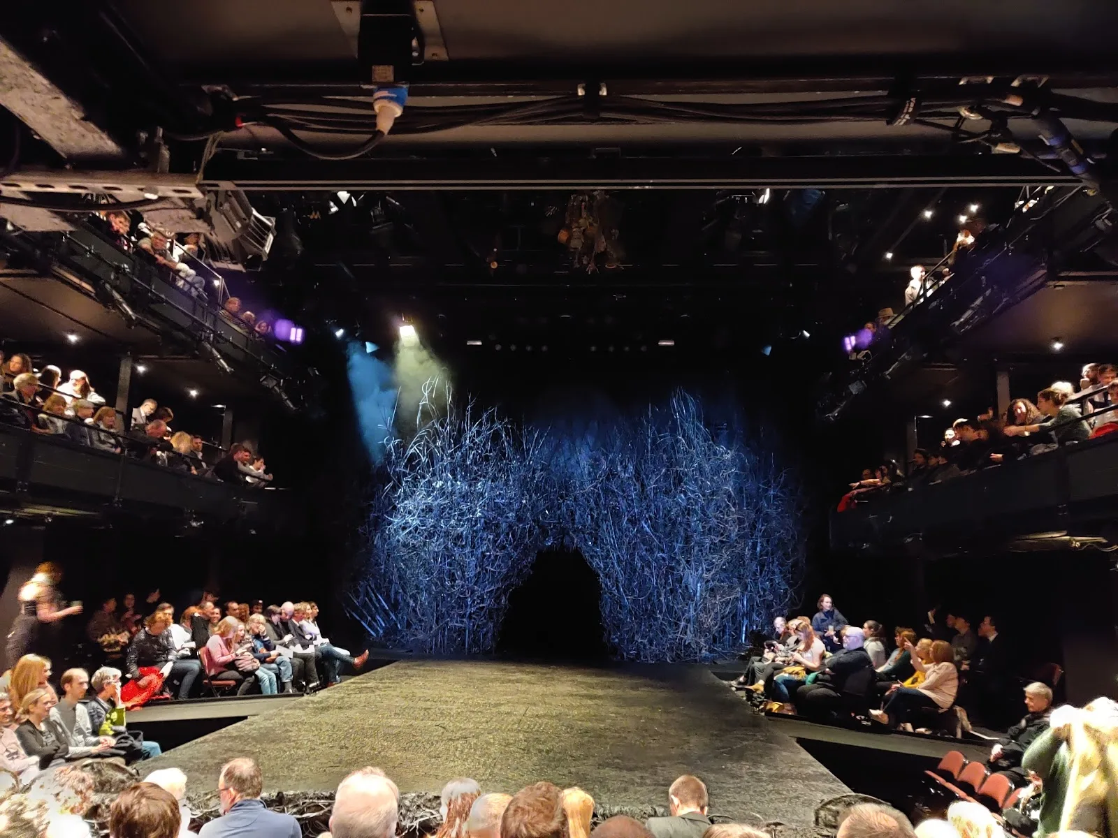 The Dorfman Theatre auditorium at the National Theatre on London's South Bank