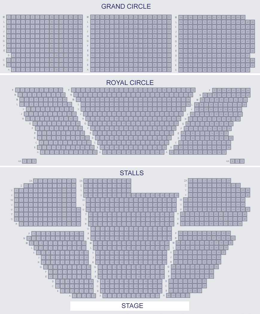 Lyceum Theatre seating plan