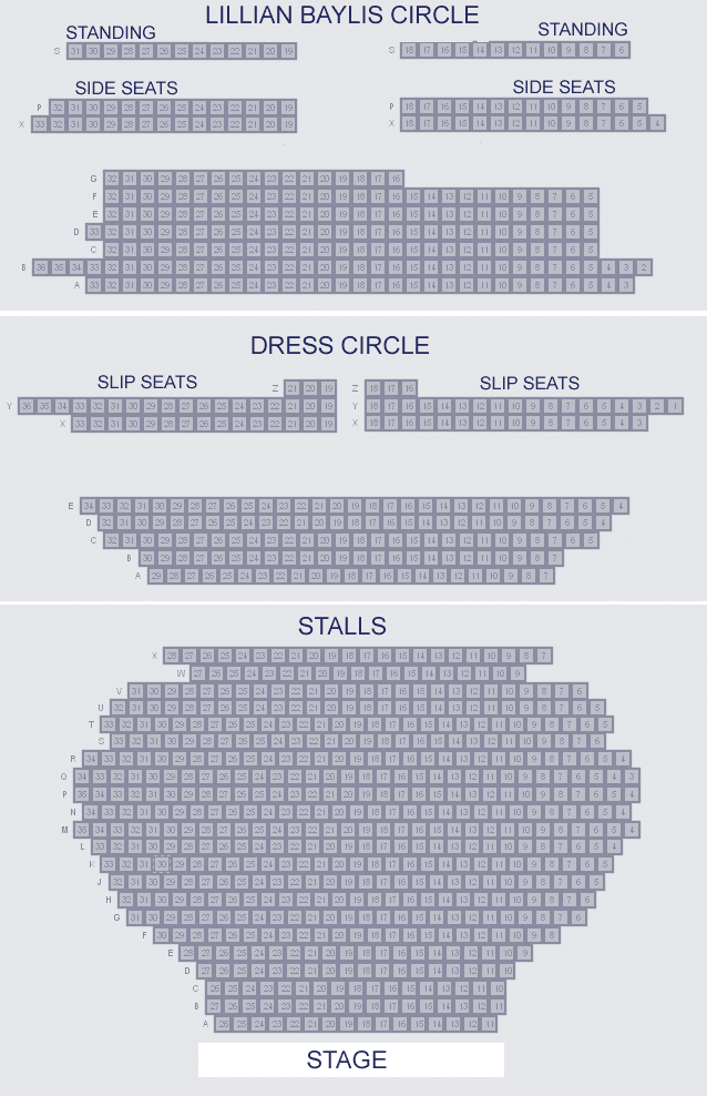Old Vic Theatre seating plan