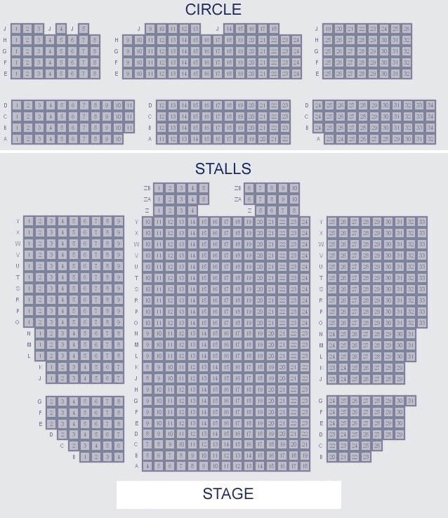 Peacock Theatre seating plan