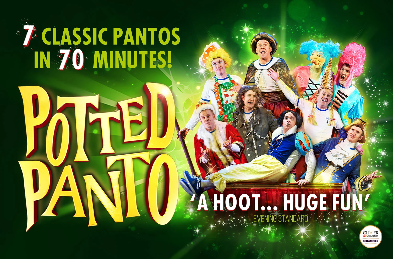 Potted Panto official promotional artwork showing its pantomime characters
