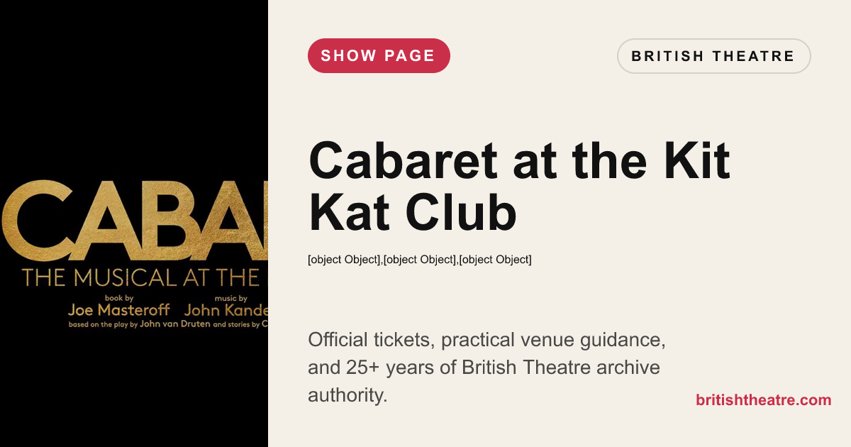 sachin and babi light blue dress Cabaret at the Kit Kat Club on Broadway Tickets main image 1
