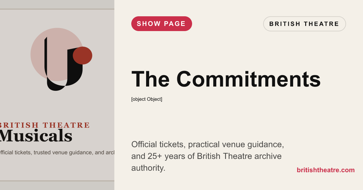 The Commitments tickets | BritishTheatre.com | British Theatre